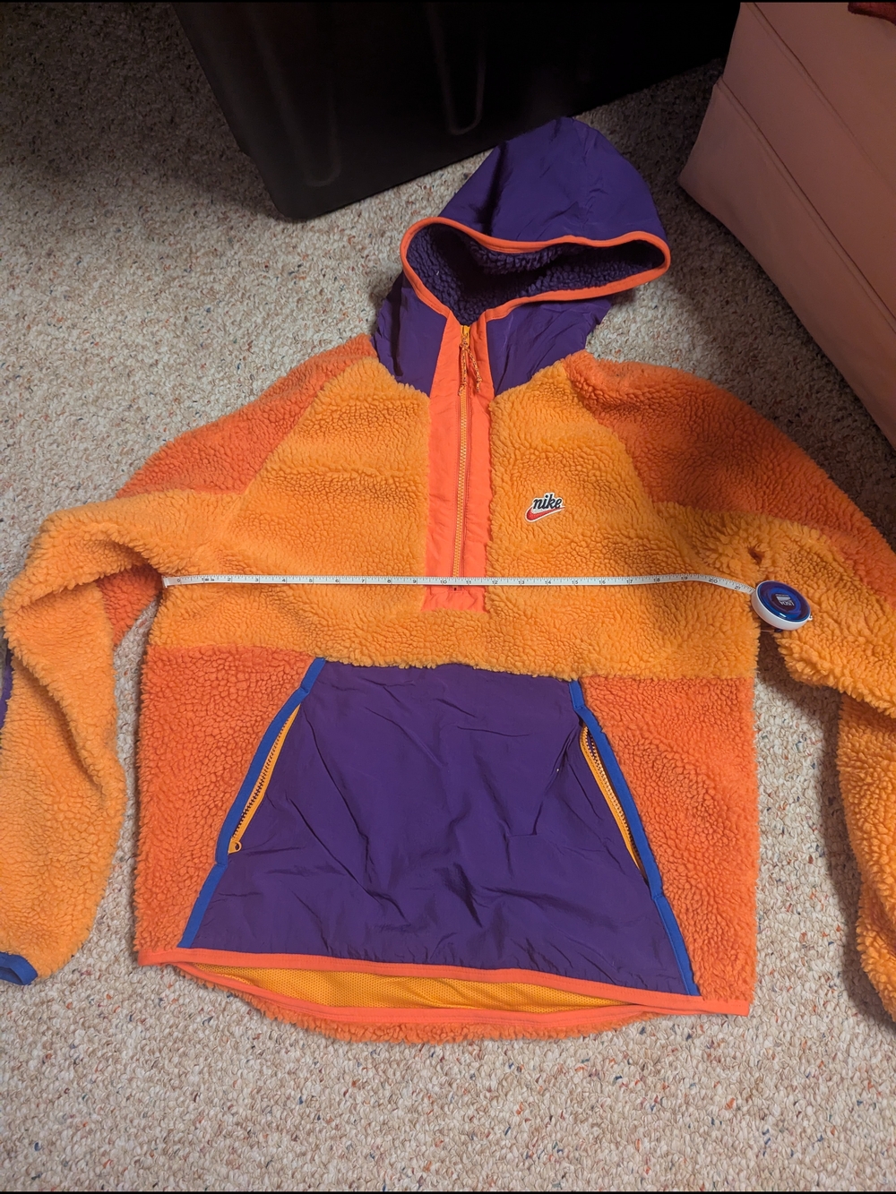 Nike Women's Orange & Purple Sherpa Fleece Hoodie